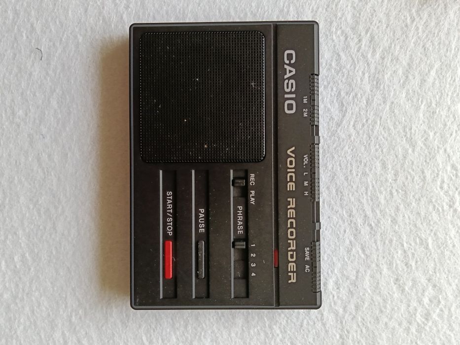 Gravador de voz vintage CASIO VC-10 com embalagem original