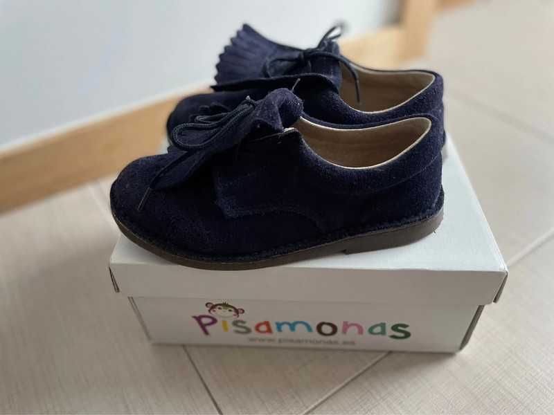 Sapatos azuis menina com franjas Pisamonas