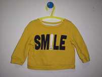 Smile żółta bluza dla chłopaka 62-68cm