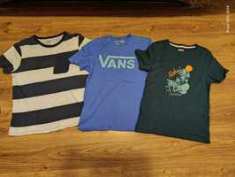 158/164 3 t-shirty Vans H&M pepperts zestaw wiosna lato dla chłopca