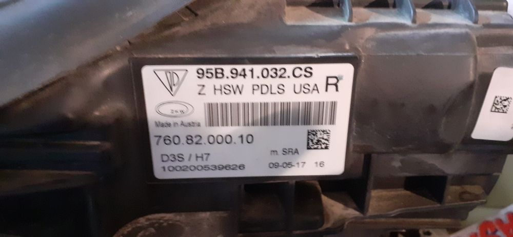 Porsche Macan komplet lamp 95B 941031CS