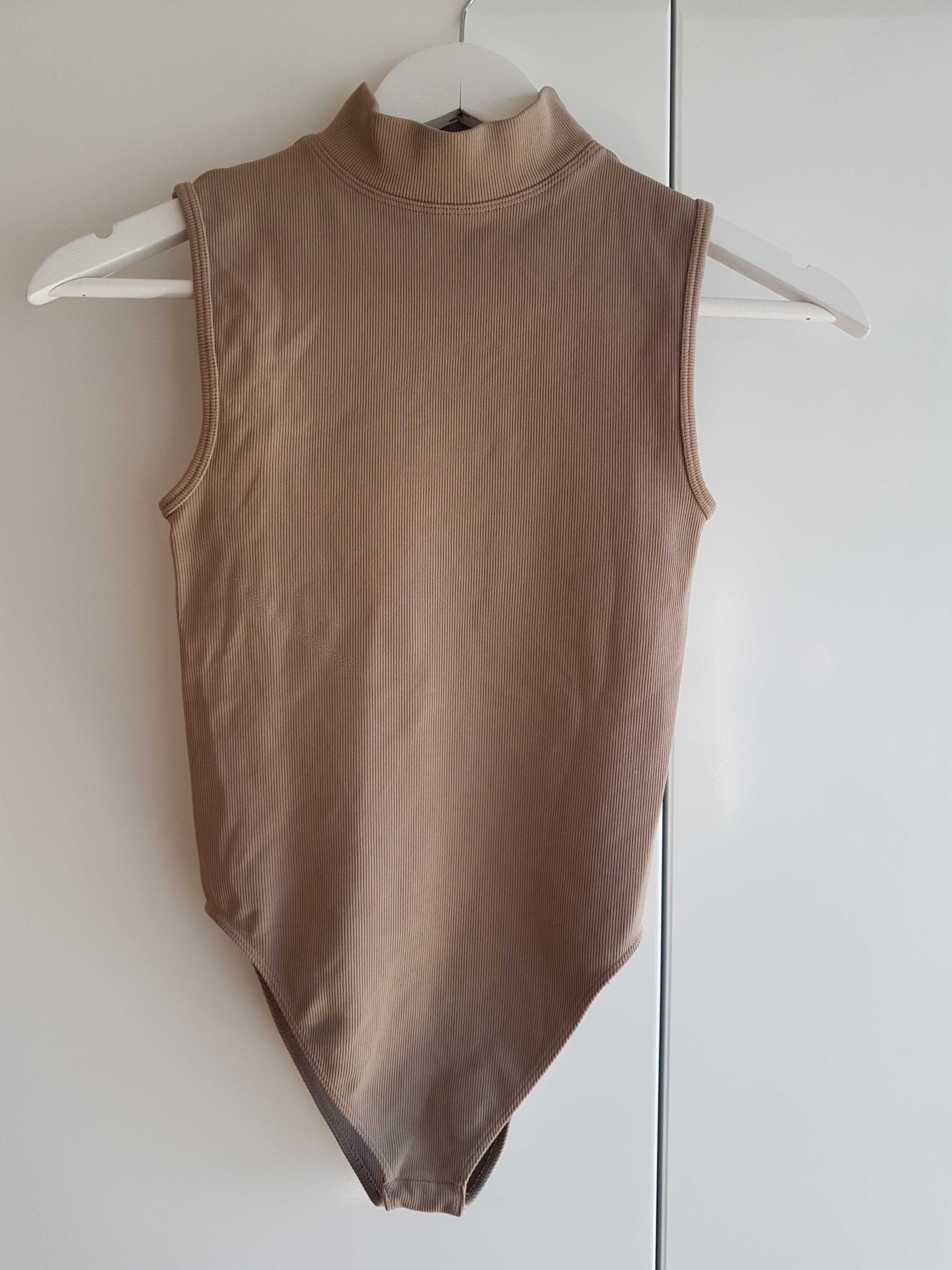 Nowość 2025:) beżowe prażkowane body PRIMARK roz XS