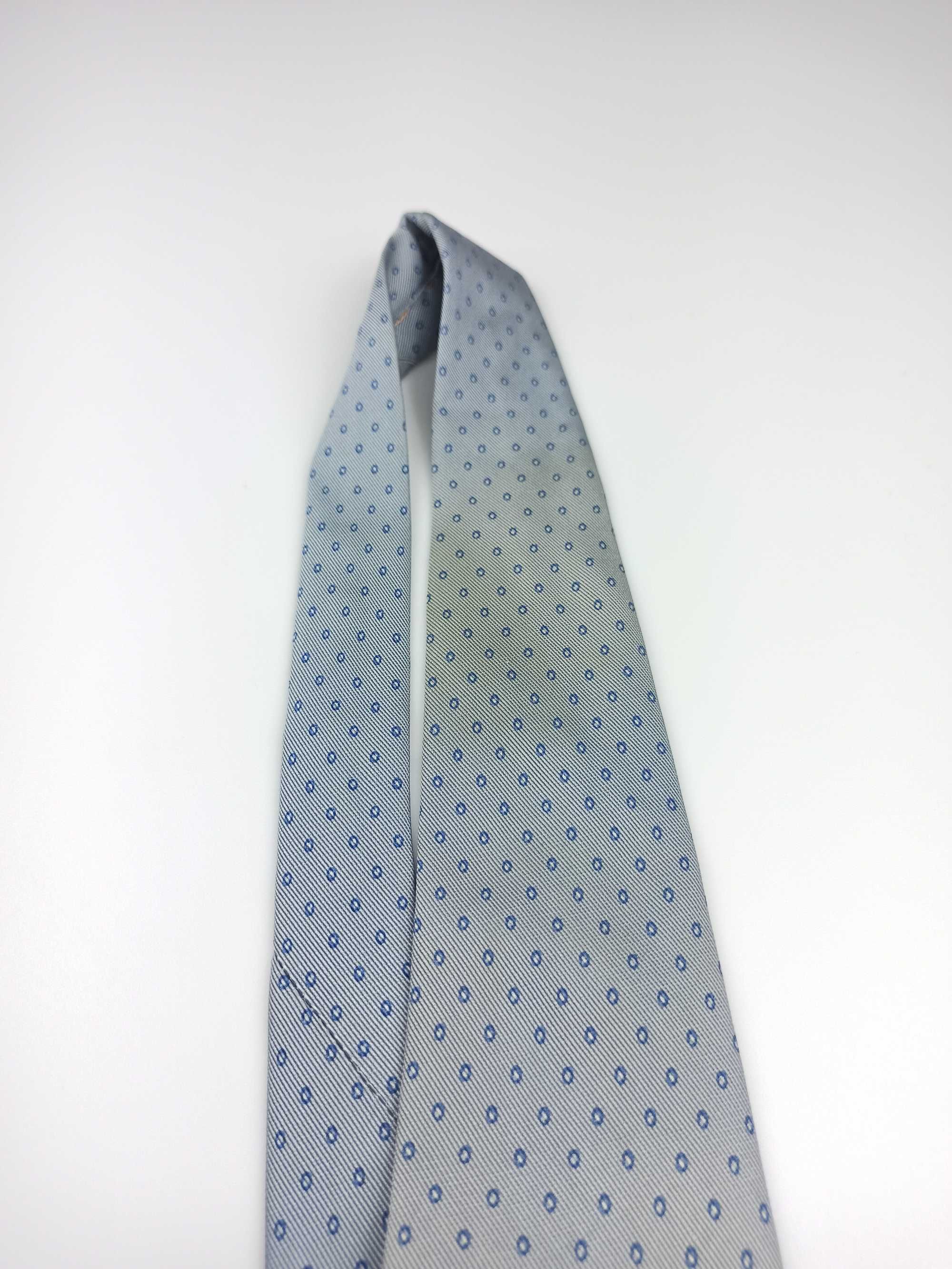 Eddy Monetti błękitny niebieski jedwabny krawat mięsisty