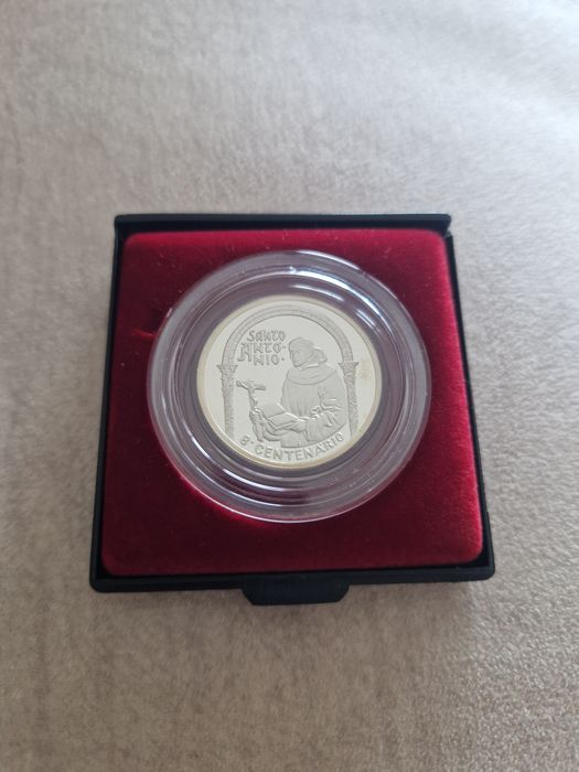 Moeda de prata Proof 500 Escudos Santo António