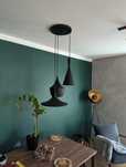 Nowoczesna czarna lampa wisząca Italux Pedro loft