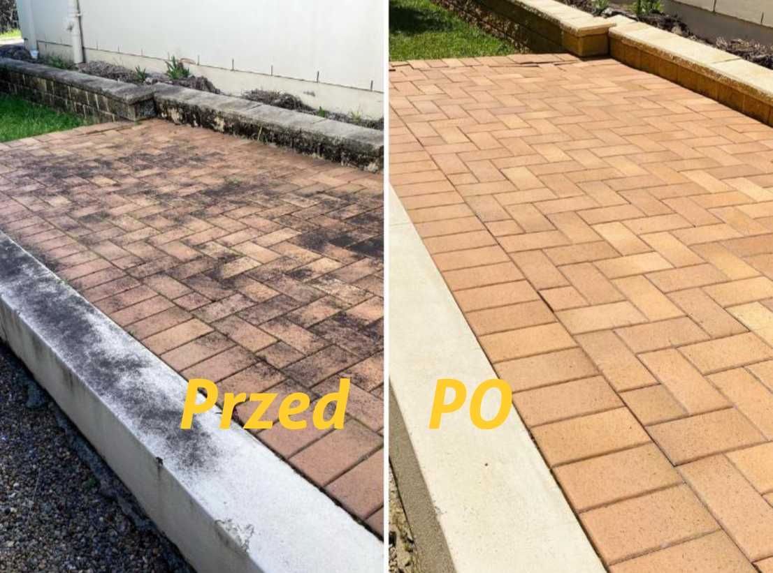 mycie ciśnieniowe kostki, drewna + piaskowanie,impregnacja hydrofobowa
