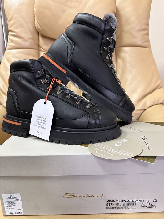 Оригінальні зимові черевики SANTONI. Італія. Ручна робота.