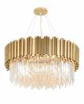 Żyrandol Royal Glow złoty nowoczesny kreatywny 80 cm E14 KRYSZTAŁY