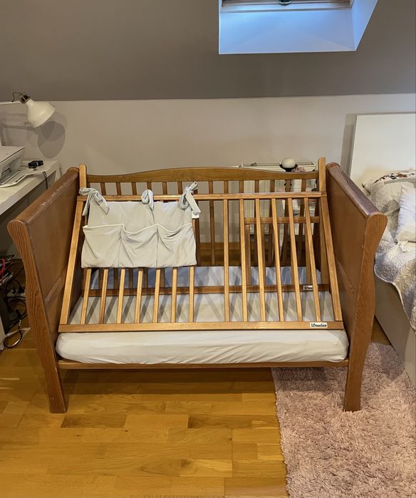 Łóżeczko Woodies 2w1 Noble Cot vintage + materac + dodatki