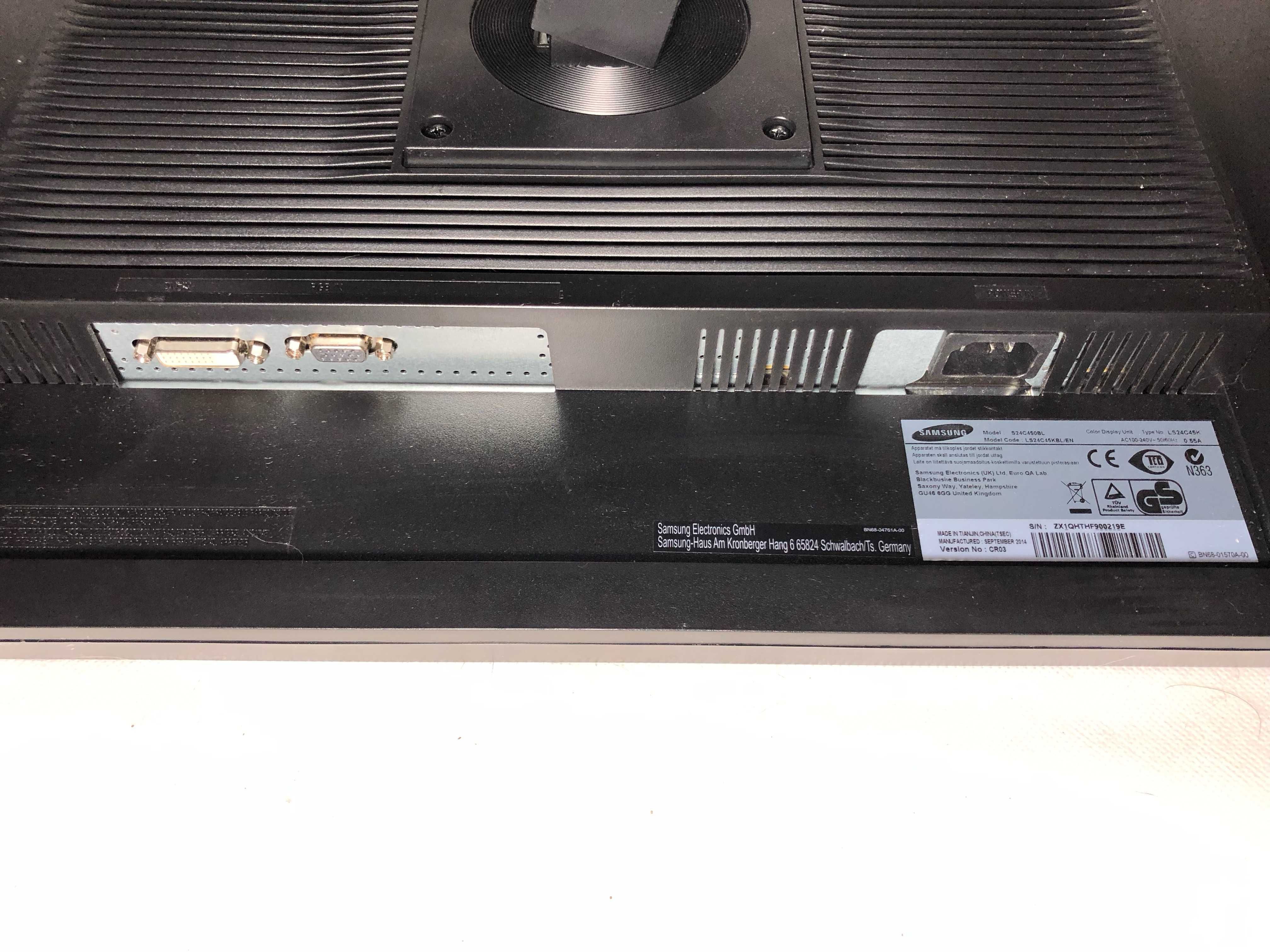 Monitor 24" LED Samsung S24C450 FullHD 1920x1080 DVI VGA PIVOT 24 cale