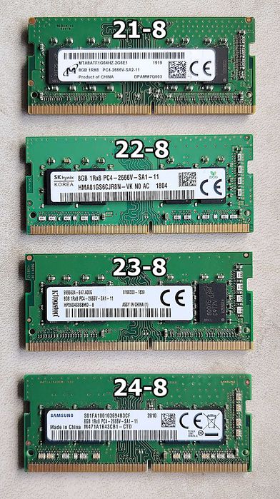 Оперативна пам'ять ноутбучна SO-DIMM DDR4 4/8 Gb