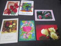 pocztówki z lat od 1990 do 2010 urodziny, imieniny, 6szt, czyste
