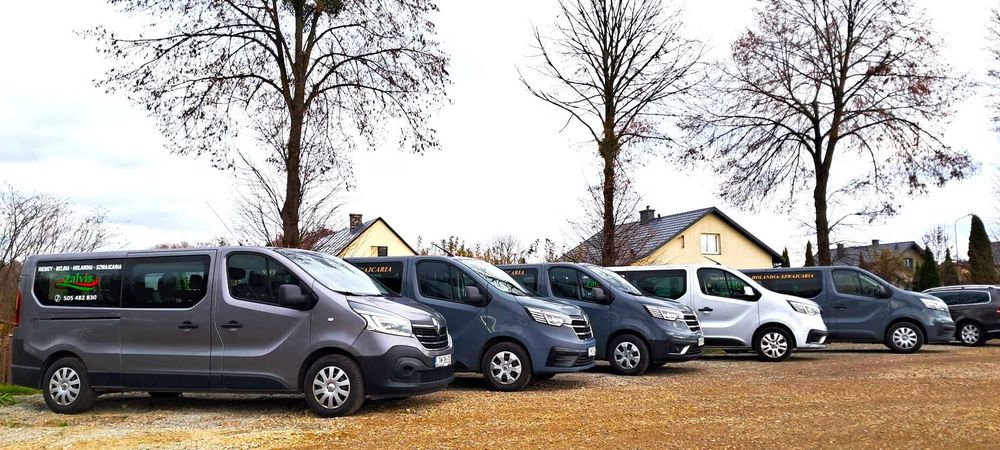 Wypożyczalnia busów - Wynajem busa 9 osobowy Renault Trafic - NOWE