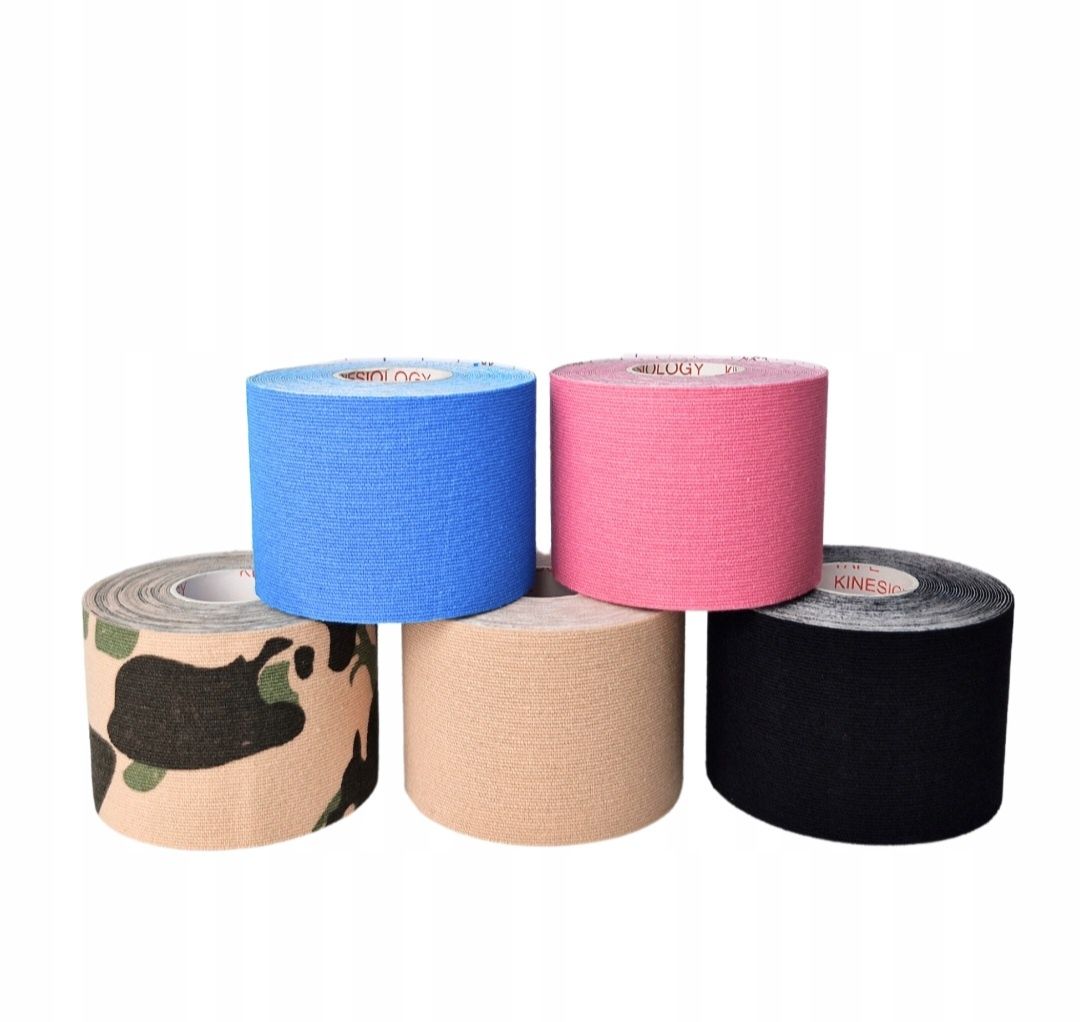 Taśma Kinesio Kinezjologiczna Tejpy Plastry Tape Kinesiotaping 4 szt