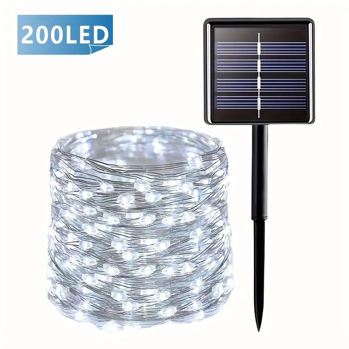 Luzes de Natal com Painel Solar