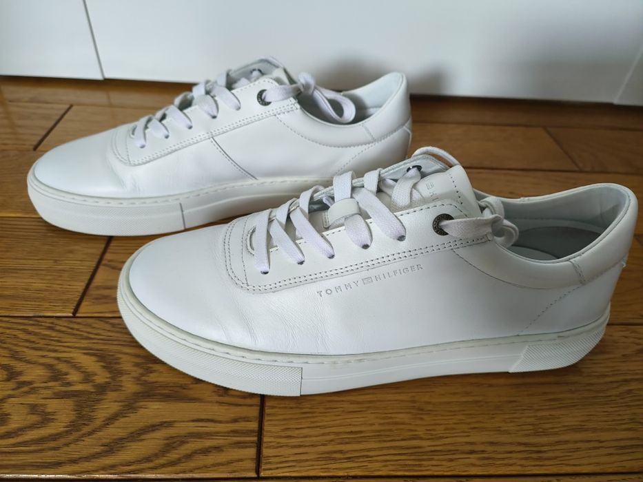 Buty Tommy Hilfiger, białe skóra