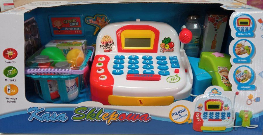Zabawka kasa sklepowa skaner mikrofon 6930
