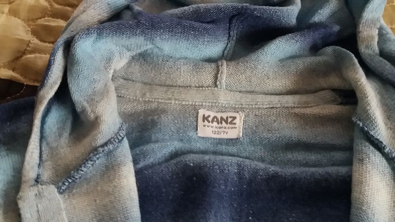 Jak Nowy Sweter - Sweterek Firmy KANZ Rozpinany z Kapturem Rozmiar 122