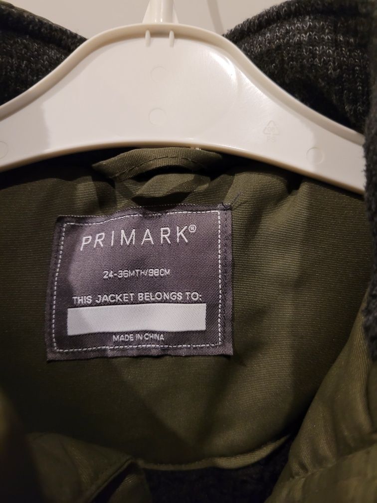 Kurtka zimowa khaki Primark bardzo ciepła