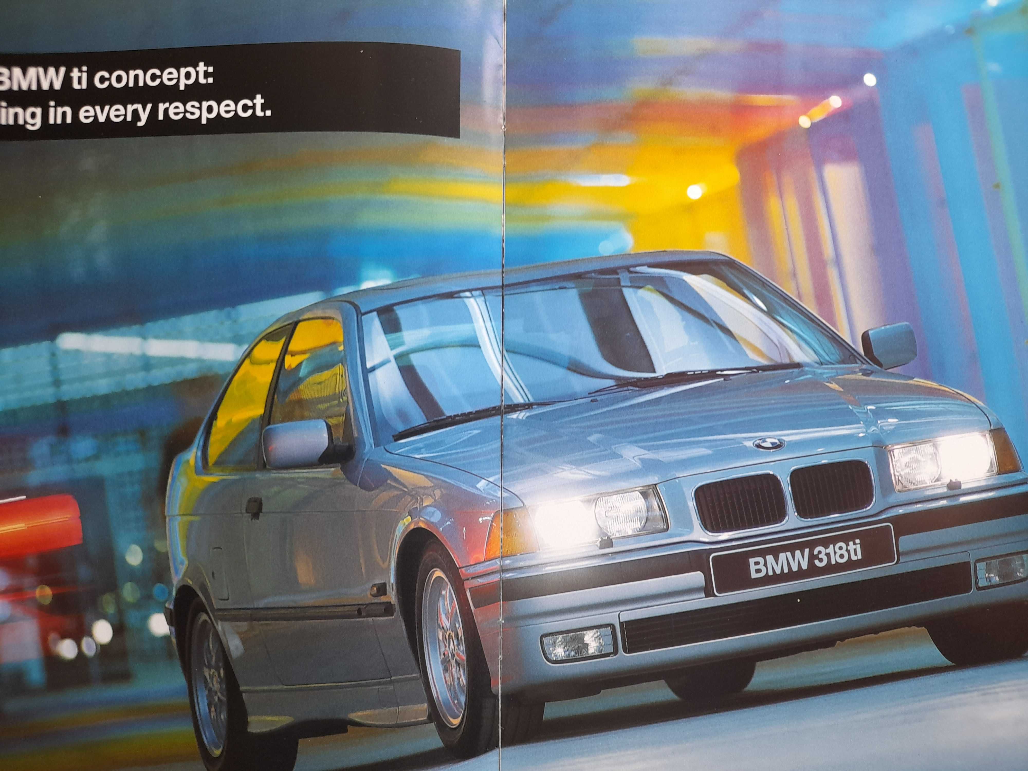 BMW 318ti Compact prospekt niemiecki w j. angielskim rok 1994