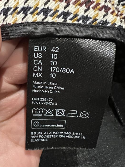 Юбка довжині міді (до колін/трішки може заходити)  в гусячу лапку