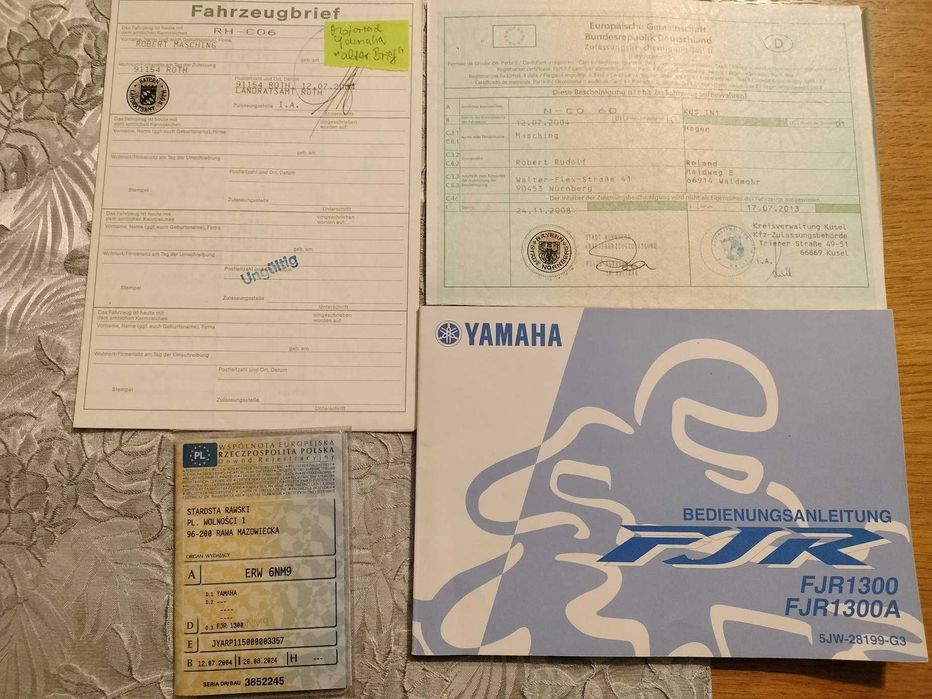 Sprzedam Yamaha FJR1300 ABS 2004r uszkodzony przodem