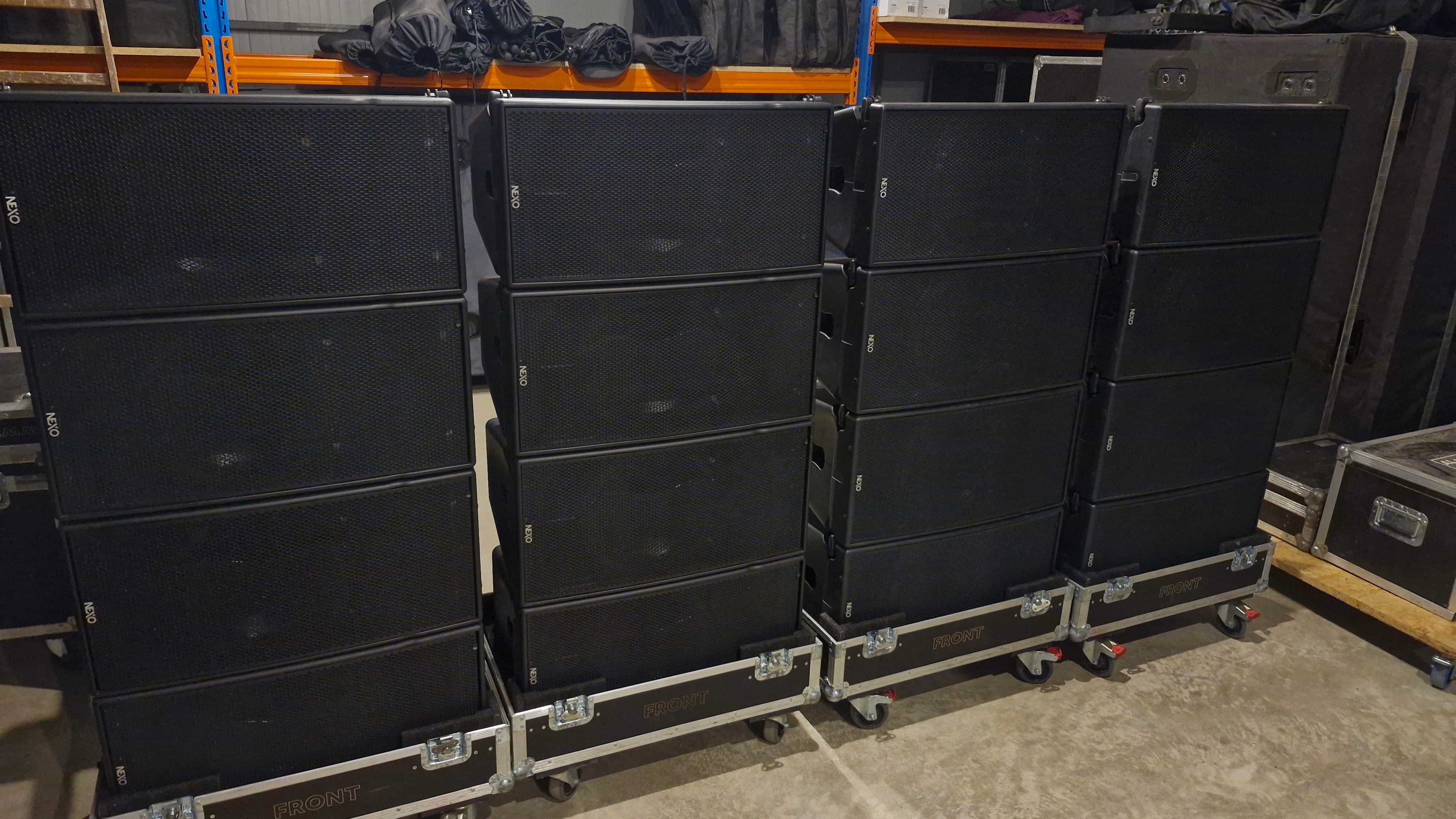 NEXO GEO M12 basy RS-18 zestaw liniowy.  Line array plenerowy