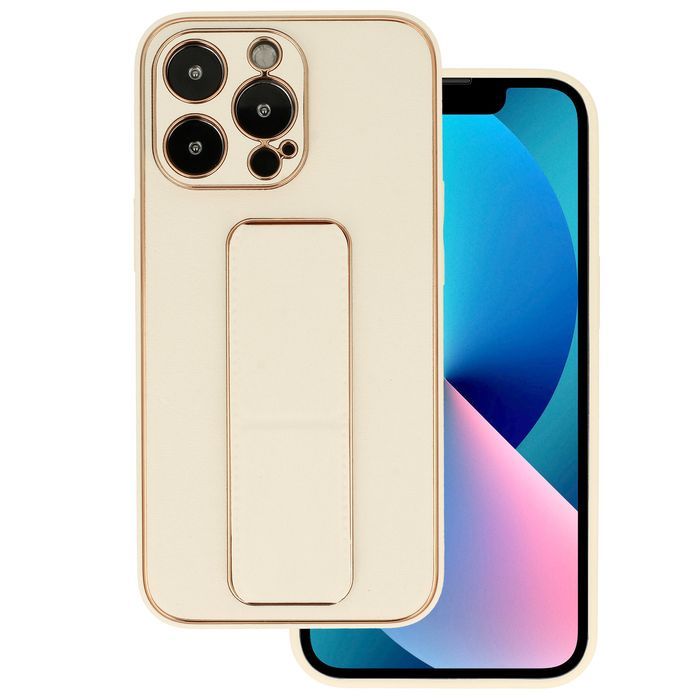 Tel Protect Leather Luxury Stand Case Do Iphone 11 Pro Złoty