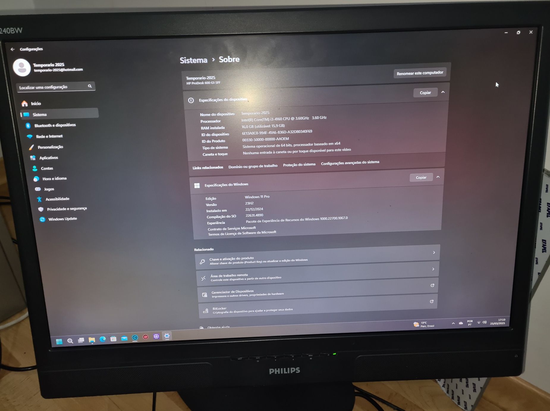 Pc desktop para  uso escolar e doméstico funciona  na perfeição
