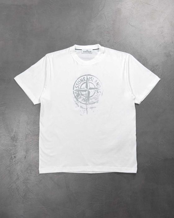 Футболка STONE ISLAND 2RC87 'Reflective One' Print T-shirt White
