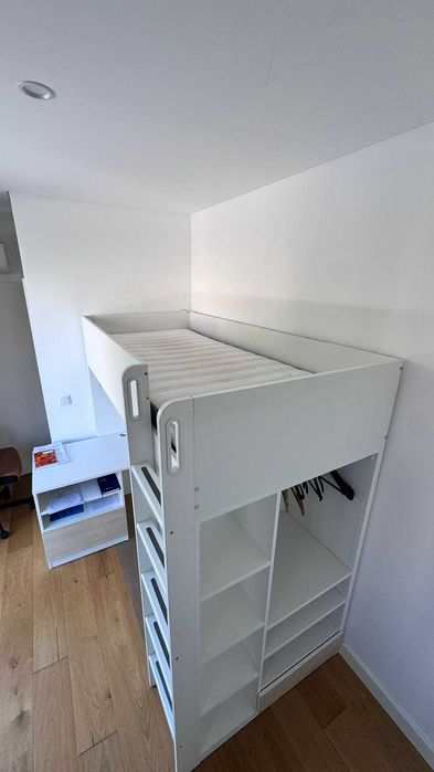 IKEA SMÂSTAD Cabin Bed with wardrobe, desk and drawers.