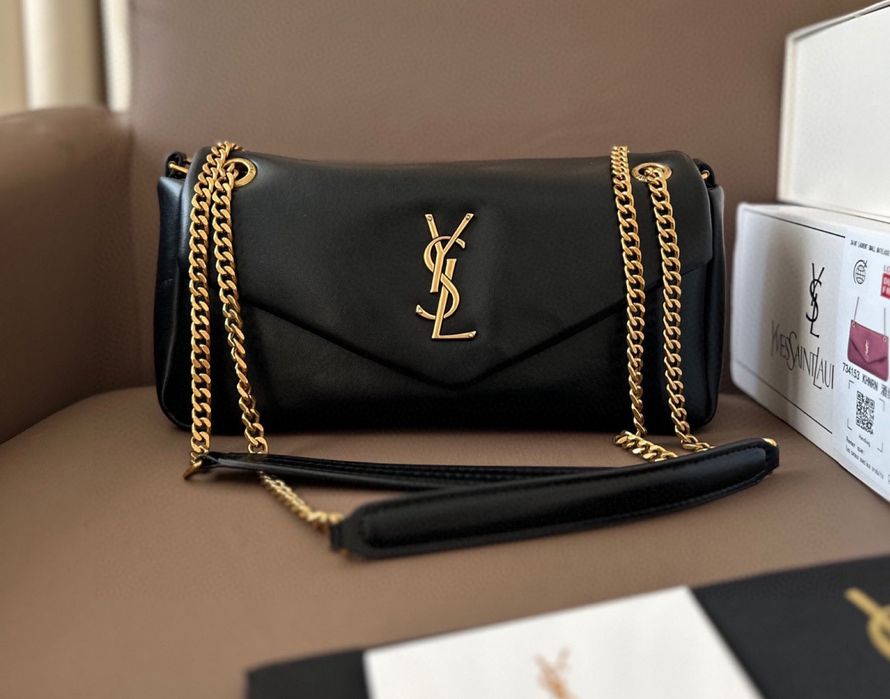 Сумка Yves Saint Laurent Calypso | чорна, молочна