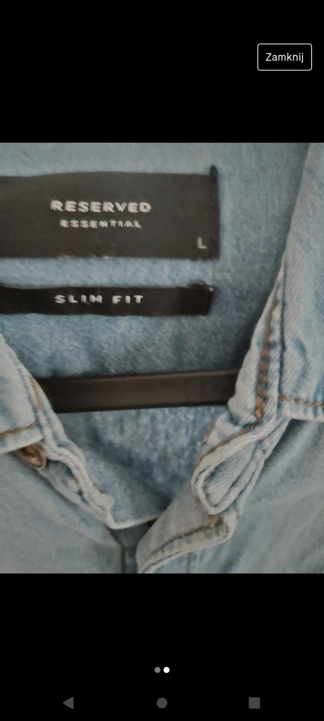 Super jeansowa koszula męska slim fit L