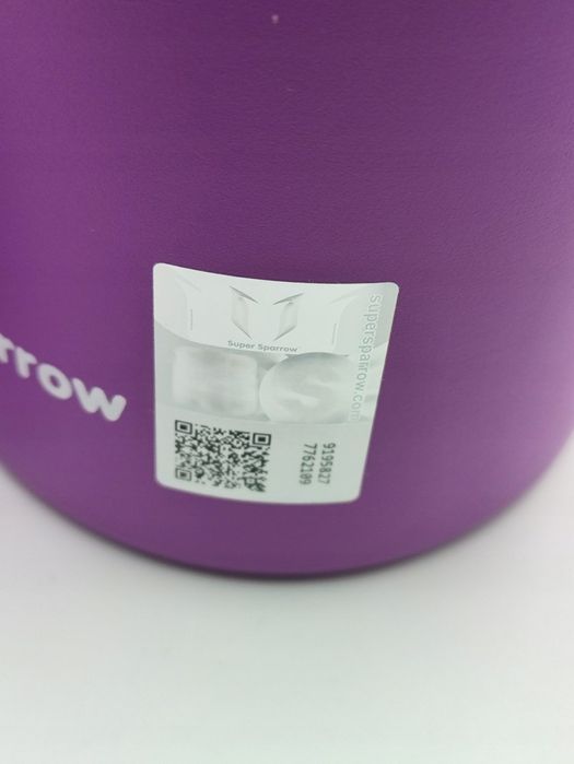 butelka termos na wodę sparrow fioletowa 1000ml ze stali nierdzewnej