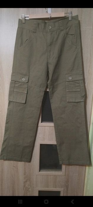 Bojówki męskie khaki