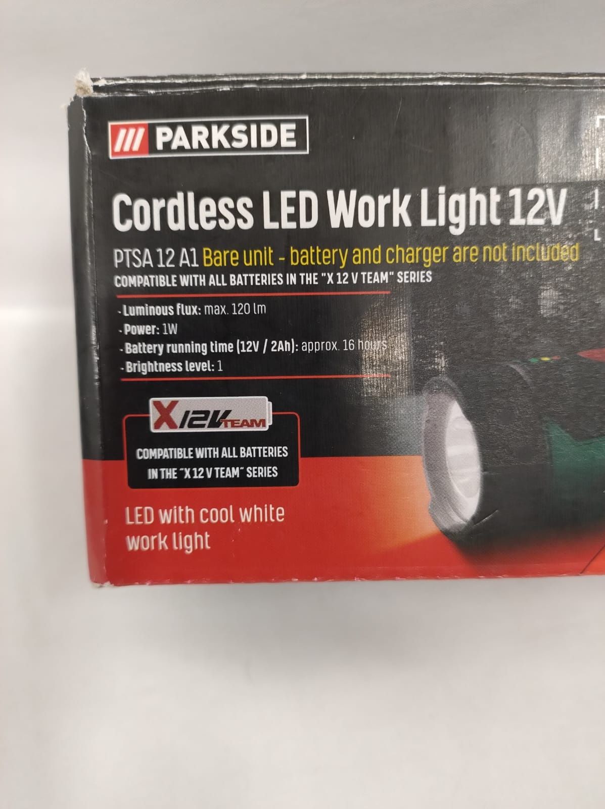 Latarka, lampa robocza 12V Parkside