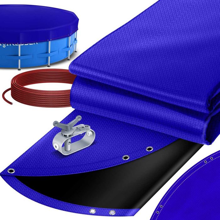 Kesser niebieska pokrywa na basen ø460 cm – folia ochronna UV plandeka