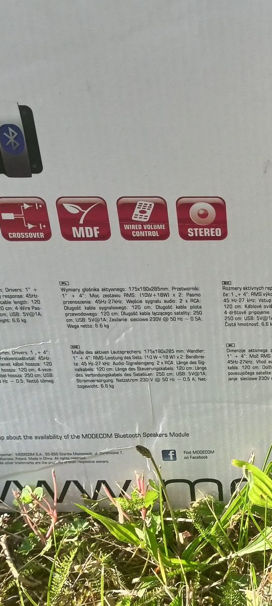 Głośniki Modecom z bluetooth