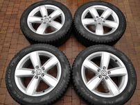 3326. Koła zimowe Tiguan II oryginał 5x112 ET38 215/65/17 8/8.7mm 24r
