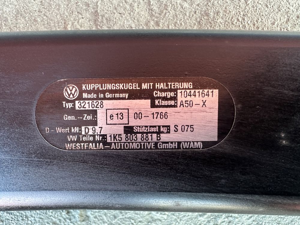 Форкоп фаркоп вольсваген гольф volkswagen golf 5 6 2008/2013р combi