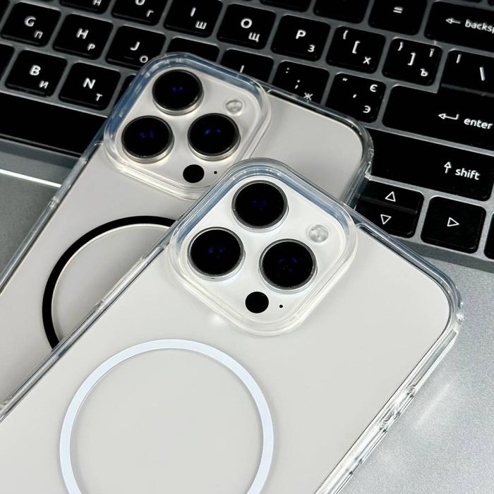 Акція! Прозорий чохол з MagSafe для iPhone 15 Pro | Чехол на Айфон 15