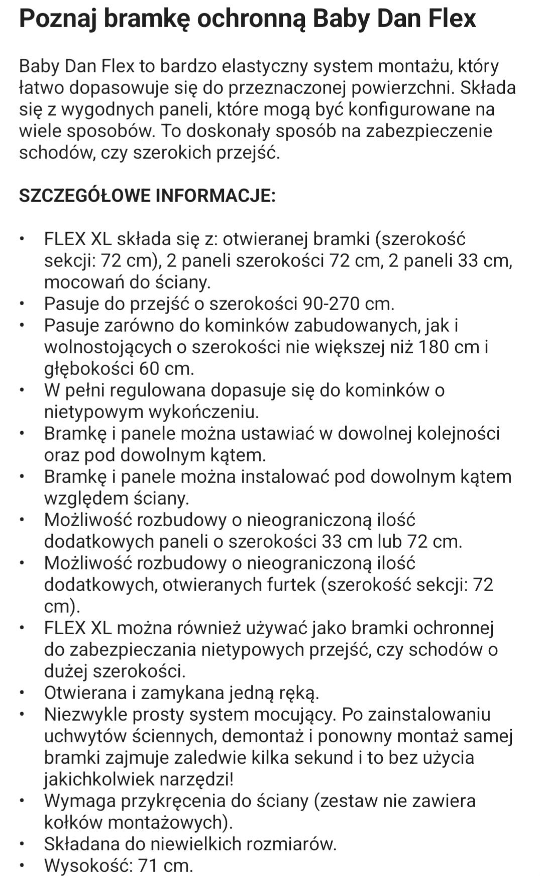 Bramka na schody/ osłona kominka Baby Dan