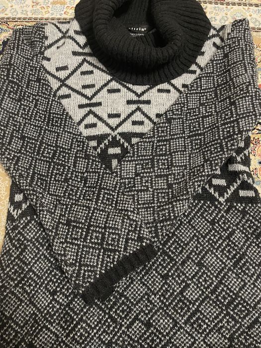 Тепла сукня  туніка з широким воротом