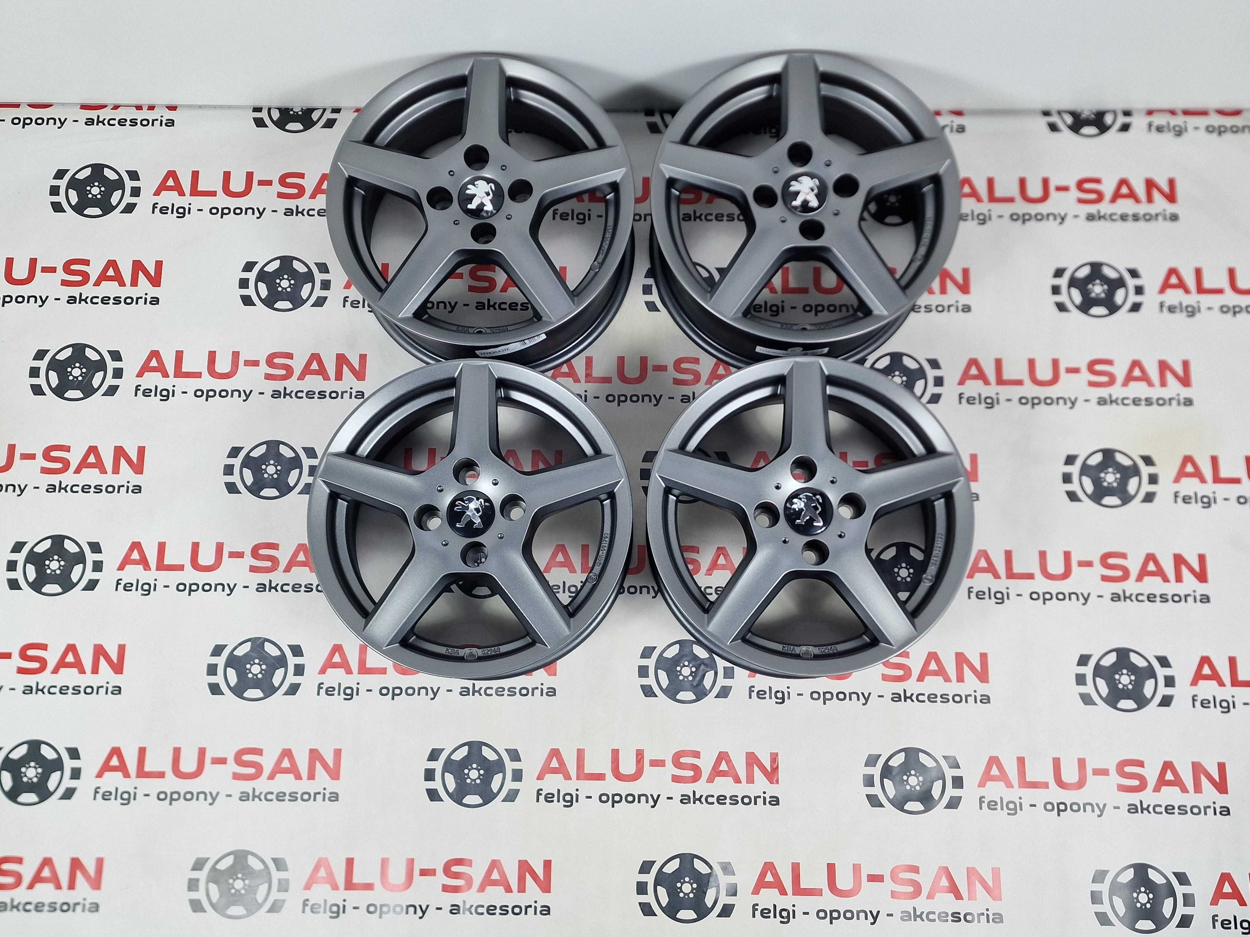 NOWE alufelgi PEUGEOT 15" 4x108 206,307,308,309 -Grafit