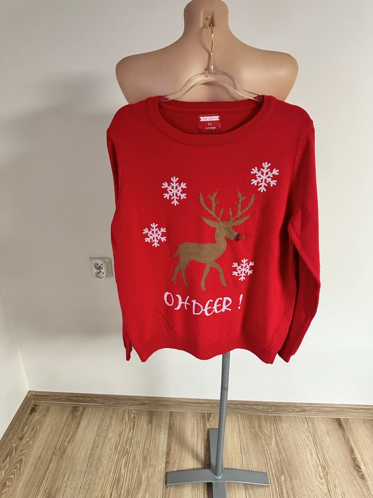 Sweterek swiąteczny rozmiar M George sesja święta christmas