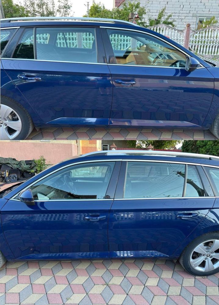 Двері Дверка Skoda Superb 3 Універсал Синя LA5F Рідна фарба