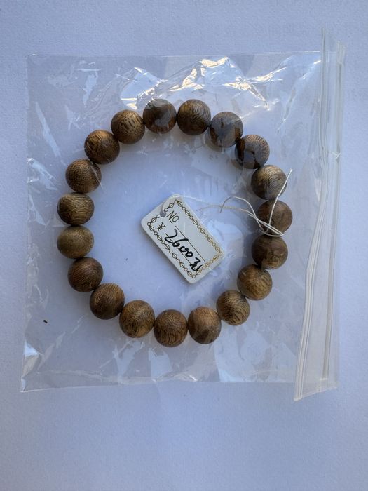 Pulseira de Agarwood Kyara Natural – 8mm, 6,5g, Aroma Doce e Intenso