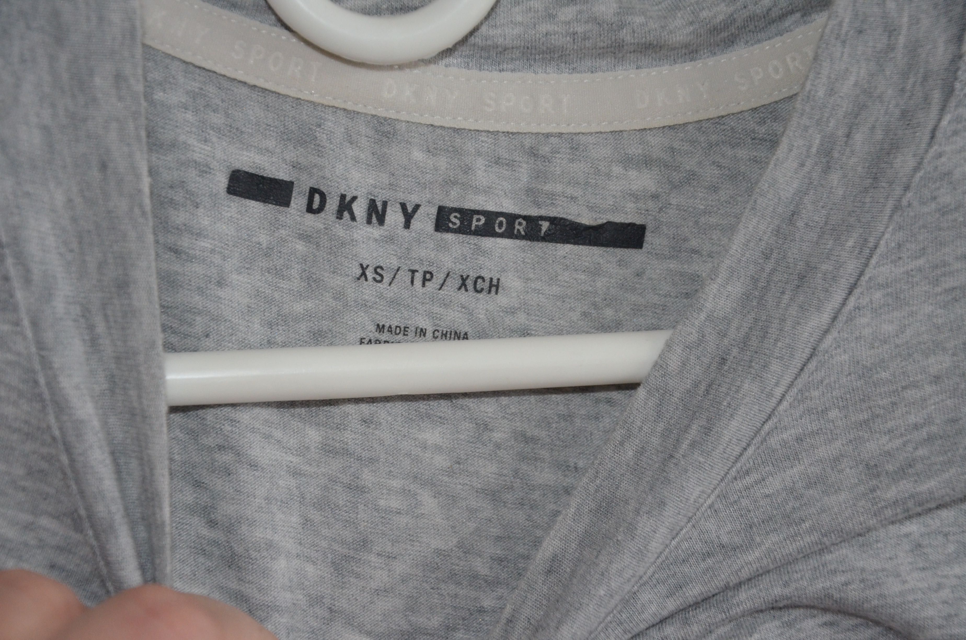 t-shirt damski DKNY niebieski XS/s szarości (L)