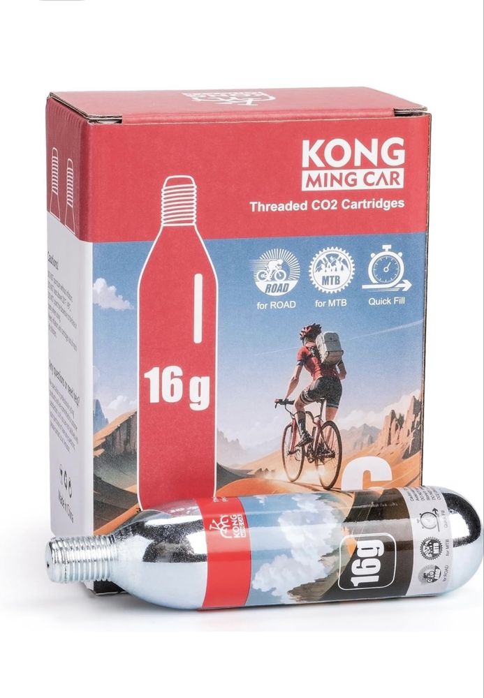 KONG MING CAR CO2 kartusze gwintowane, 16 g/25 g CO