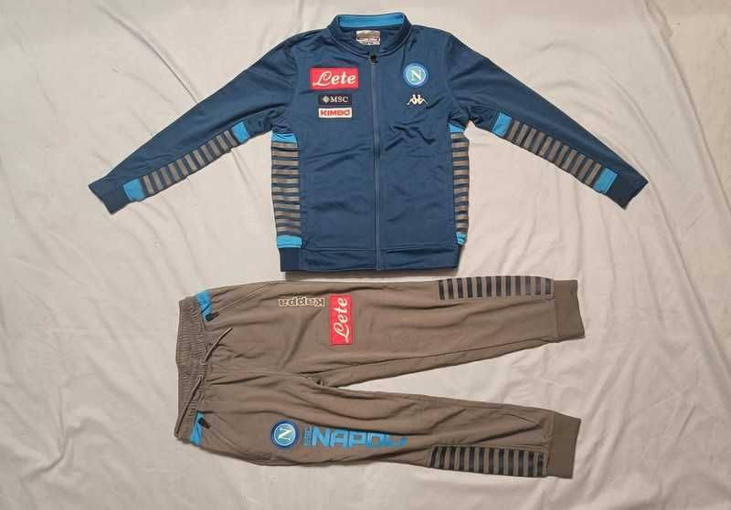 Oryginalny dwuczęściowy dres sportowy piłkarski SSC Napoli Kappa 140